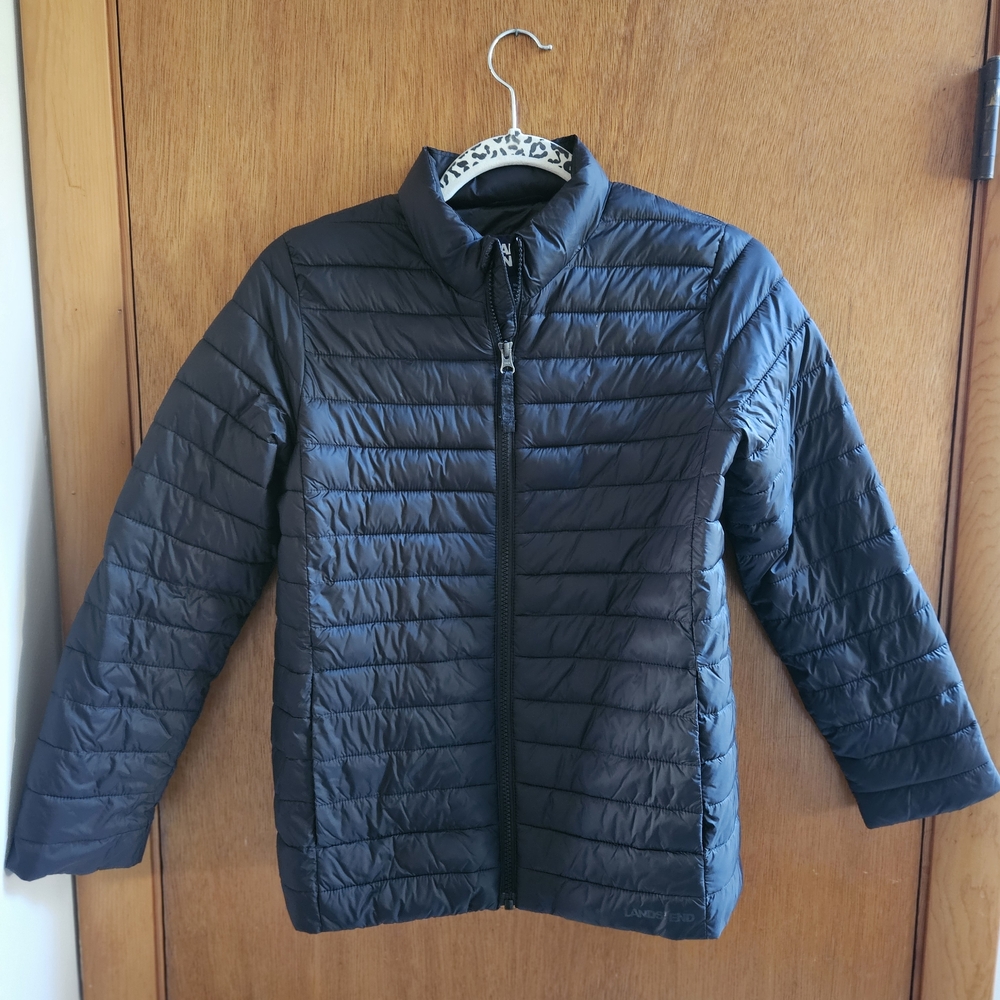 Lands' End Black and White Patterned Jacket
